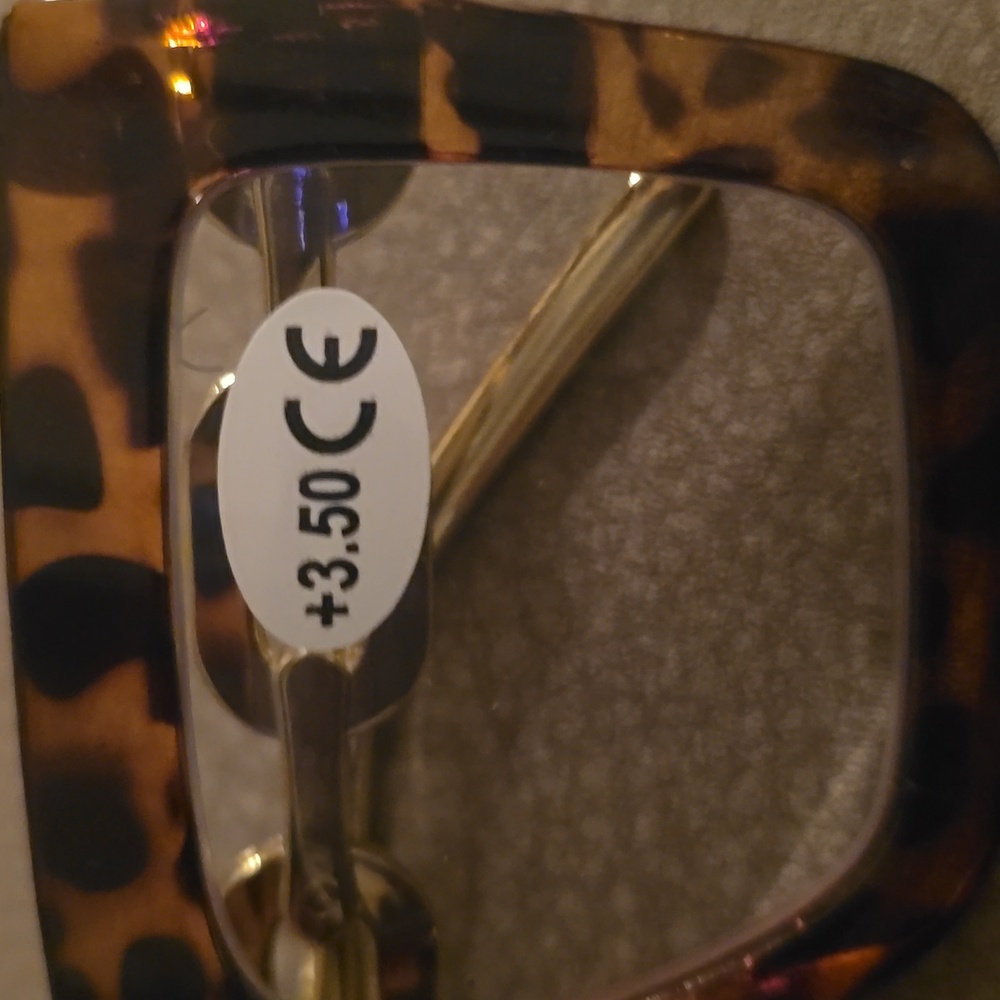Leopard Print Square Glasses*readers*+3 50 - Picture 2 of 4